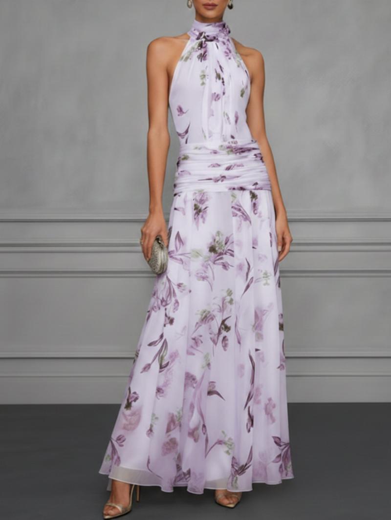 Bedrucktes Neckholderkleid