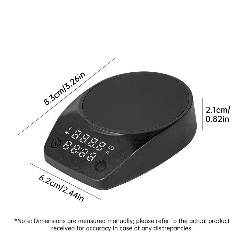 Leichte digitale Kaffeewaage, wiederaufladbare LED-Wiegebecher für Espresso