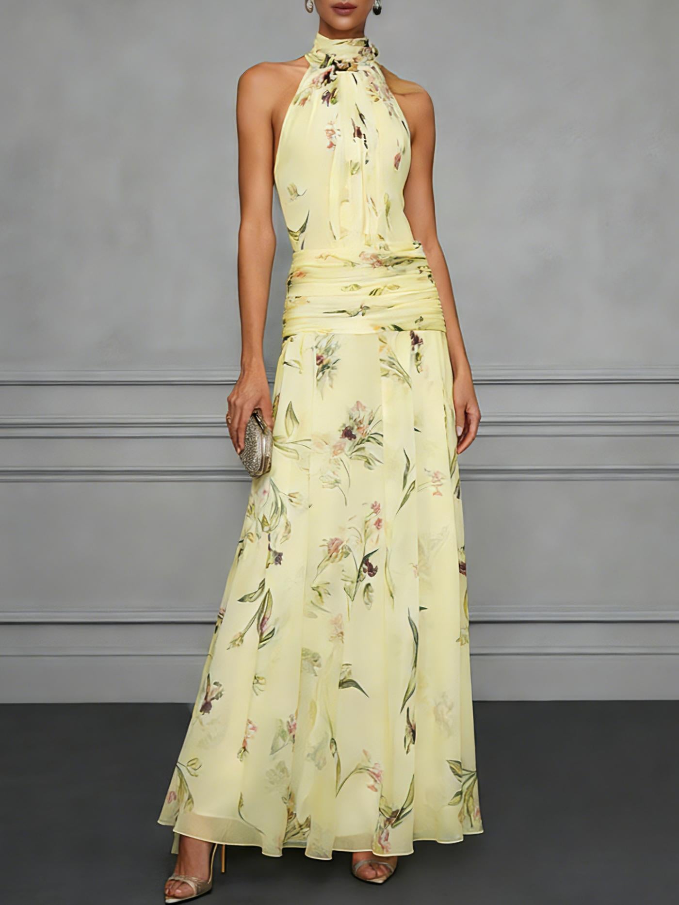 Bedrucktes Neckholderkleid