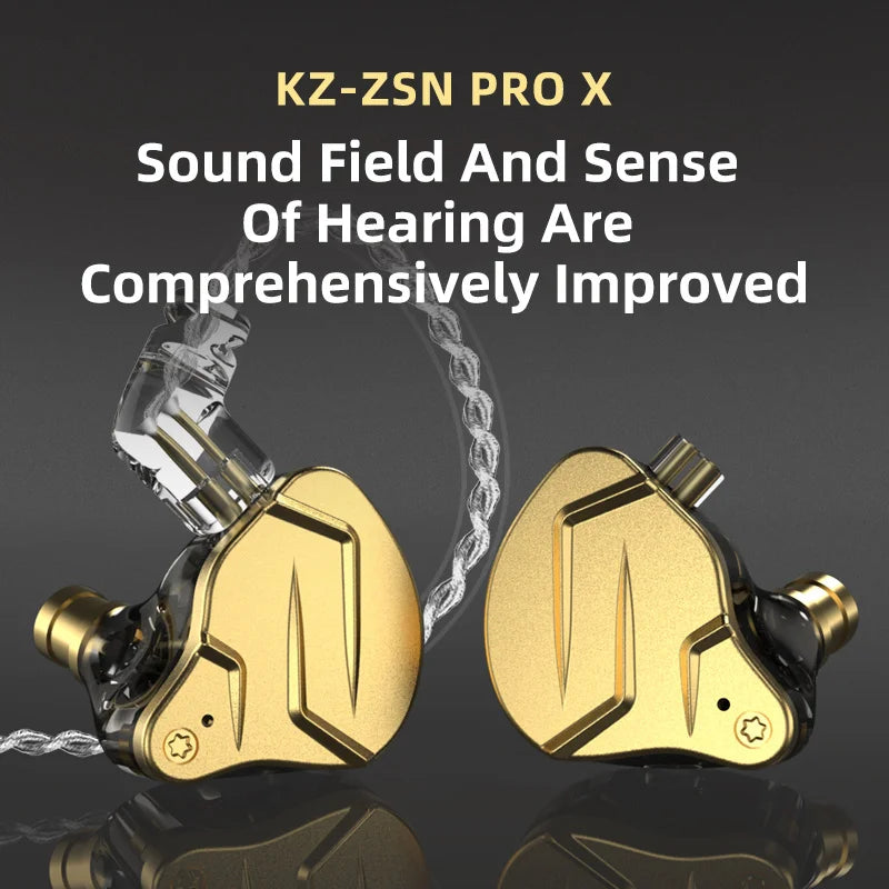 Écouteurs intra-auriculaires KZ ZSN Pro X – Son HIFI, driver hybride