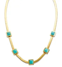 Collier avec pendentif carré délicat en acier inoxydable pour femme