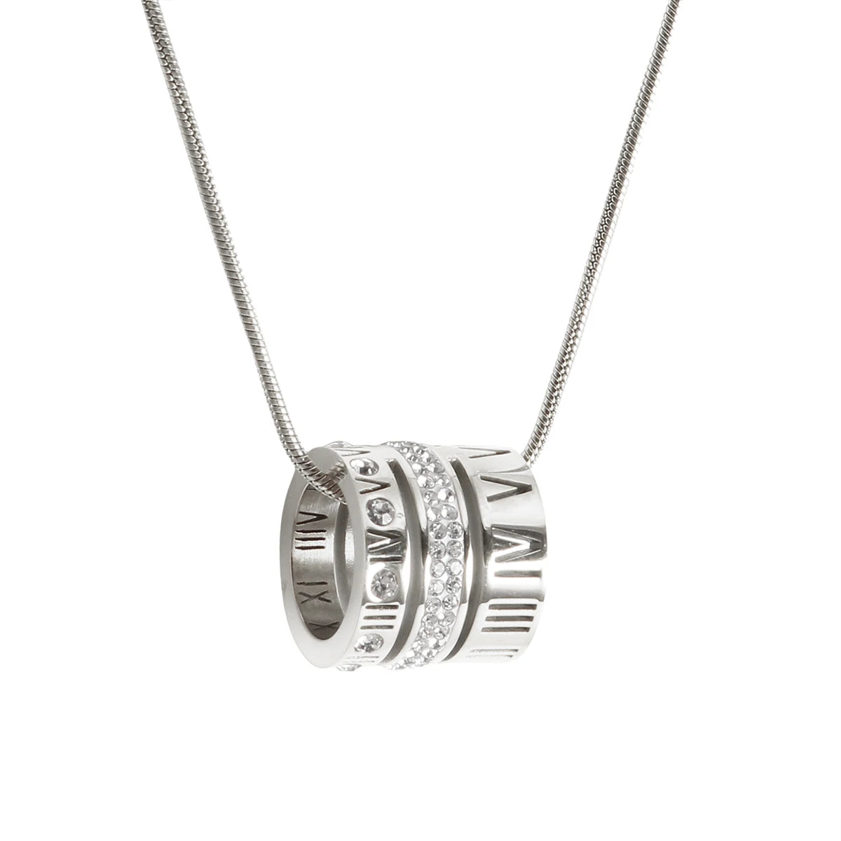 Collier avec pendentif en forme de cœur en acier inoxydable, bijoux imperméables en métal pour femmes