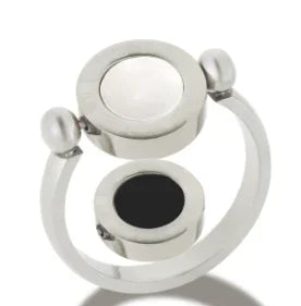 Bague en acier inoxydable pour femmes, incrustée de zircon, résistante à l'eau, bijoux romantiques à la mode
