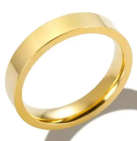 Bague en acier inoxydable étanche avec perles rondes et zircon cristal transparent, bijou fin et simple