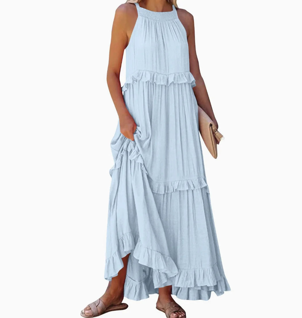 Women's Lotus Leaf Hem Dresses