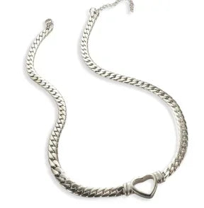 Collier avec pendentif carré délicat en acier inoxydable pour femme