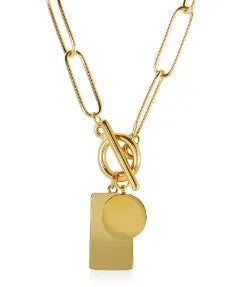 Collier avec pendentif carré délicat en acier inoxydable pour femme