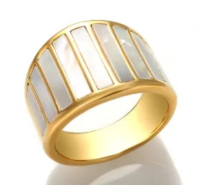 Bague en acier inoxydable pour femmes, incrustée de zircon, résistante à l'eau, bijoux romantiques à la mode