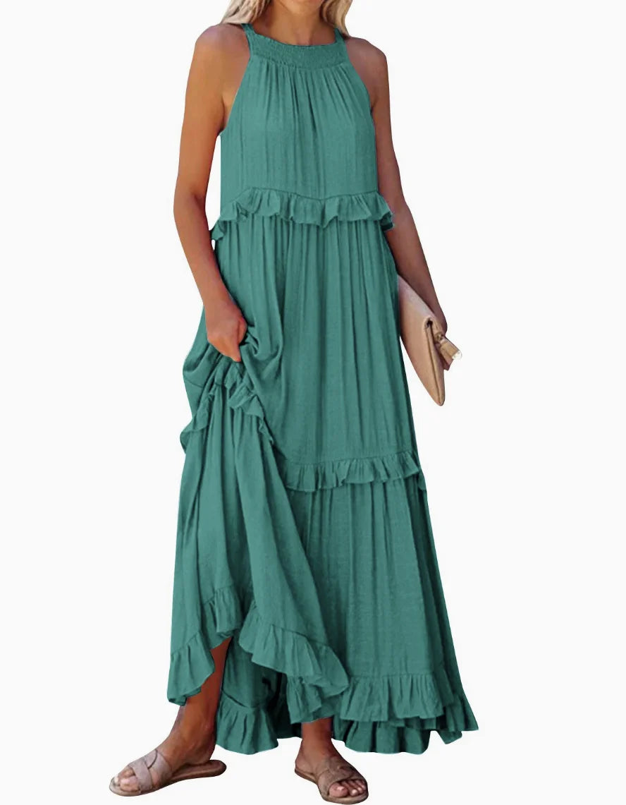 Women's Lotus Leaf Hem Dresses