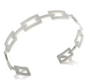 Bracelet jonc simple en acier inoxydable avec 3 cristaux