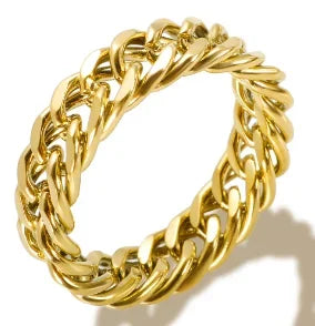 Bague en acier inoxydable pour femmes, incrustée de zircon, résistante à l'eau, bijoux romantiques à la mode