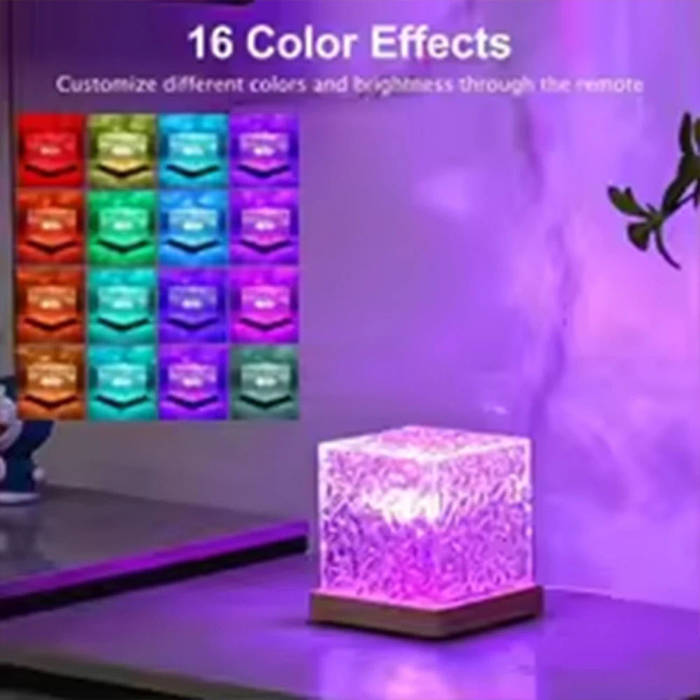 Aurora RGB 16-color Projector – Rechargeable Decorative Bedroom Night Light