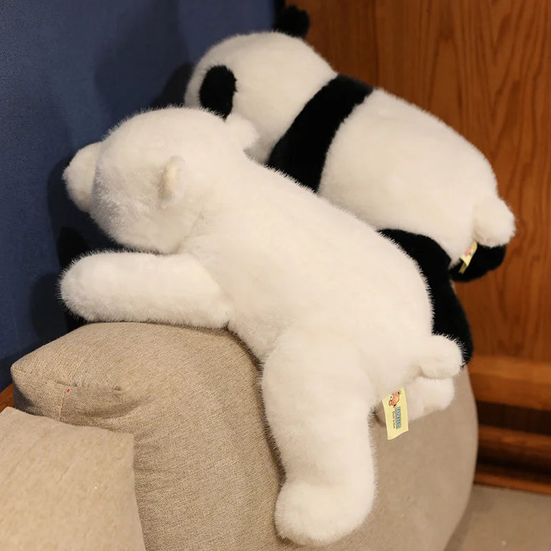 Kuscheliges Plüschtier Panda, weiches Tier, Waschbär, Fuchs, Bär, Bodenkissen, Geburtstagsgeschenke, weiches Kissen, Mädchenspielzeug, Geschenk, Raumdekoration