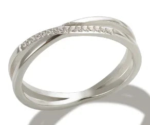 Bague en acier inoxydable pour femmes, incrustée de zircon, résistante à l'eau, bijoux romantiques à la mode