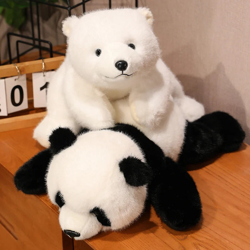 Kuscheliges Plüschtier Panda, weiches Tier, Waschbär, Fuchs, Bär, Bodenkissen, Geburtstagsgeschenke, weiches Kissen, Mädchenspielzeug, Geschenk, Raumdekoration