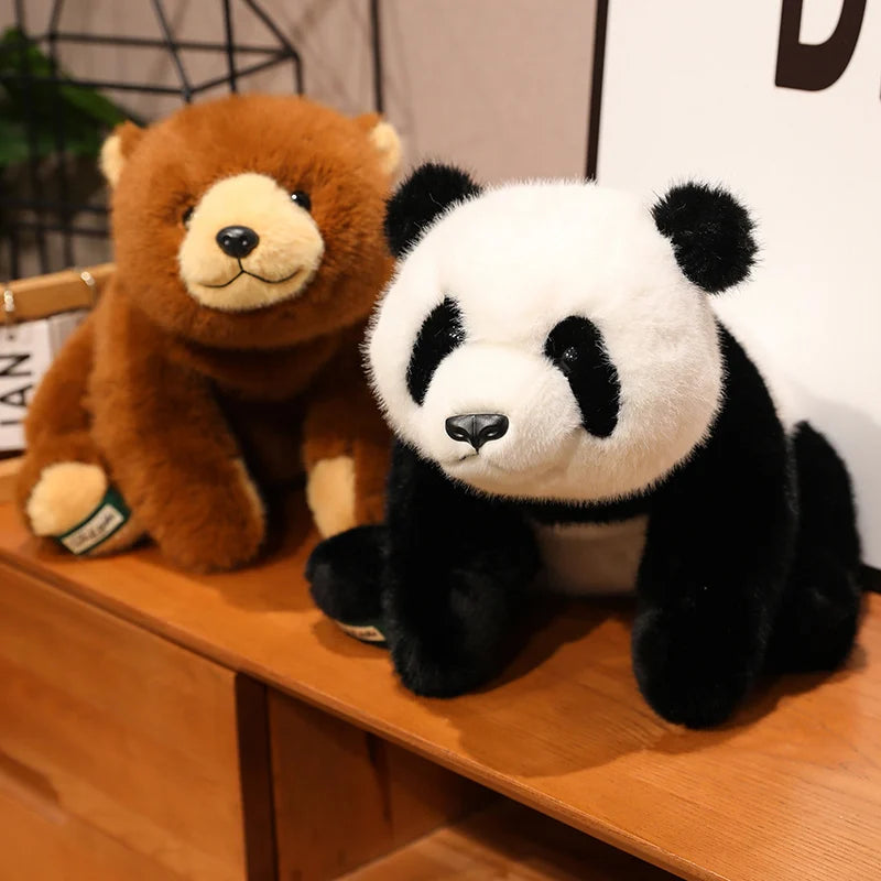 Kuscheliges Plüschtier Panda, weiches Tier, Waschbär, Fuchs, Bär, Bodenkissen, Geburtstagsgeschenke, weiches Kissen, Mädchenspielzeug, Geschenk, Raumdekoration