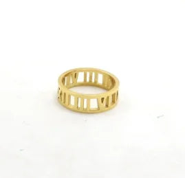 Bague en acier inoxydable pour femmes, incrustée de zircon, résistante à l'eau, bijoux romantiques à la mode