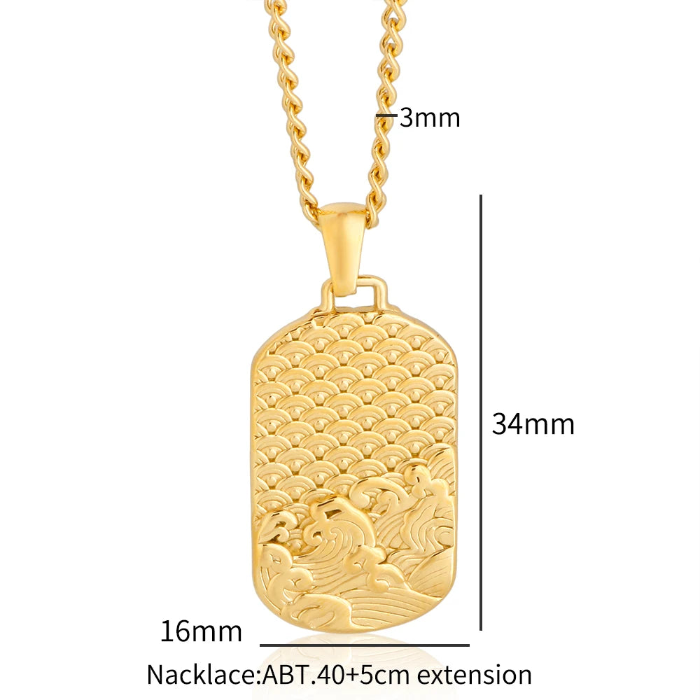Collier avec pendentif carré délicat en acier inoxydable pour femme