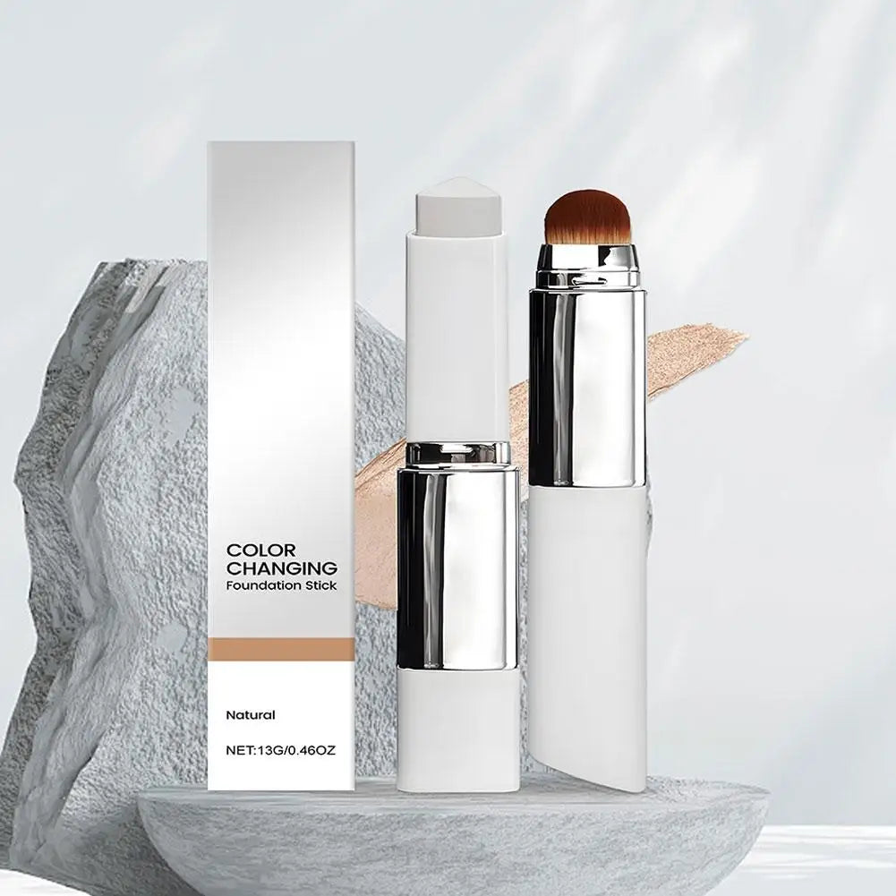 Bâton de fond de teint liquide 2 en 1, léger, hydratant, éclaircissant, changement de couleur pour tous les Types de peau