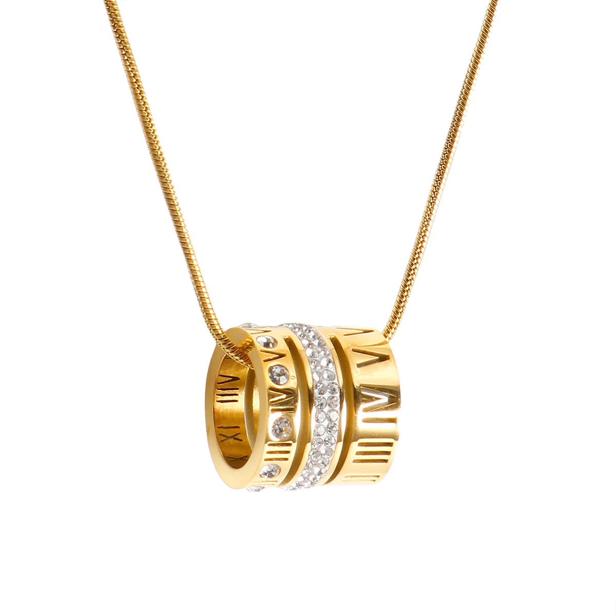 Collier avec pendentif en forme de cœur en acier inoxydable, bijoux imperméables en métal pour femmes